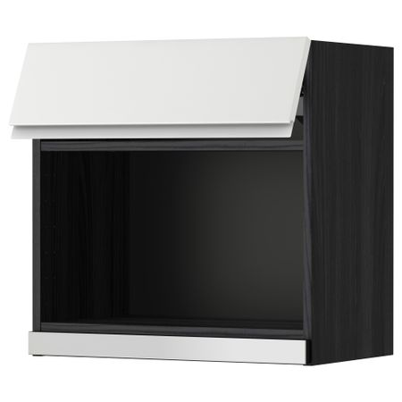 Навесной шкаф для СВЧ-печи МЕТОД, черный, Нодста белый