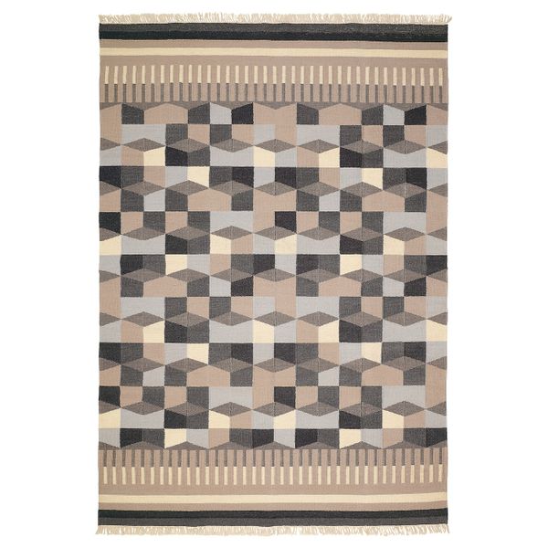 Ковер безворсовый, ручная работа/серый-бежевый 170x240 см IKEA TÅRBÄK ТОРБЭК 404.646.20 - фото 1