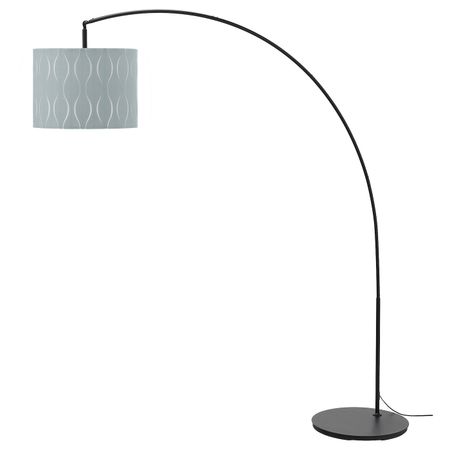 Торшер арочный, синий серебристый/черный IKEA LÖKNÄS ЛЁКНЭС / SKAFTET СКАФТЕТ 694.188.16