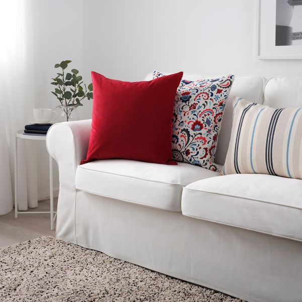 Чехол на подушку, красный 50x50 см IKEA SANELA САНЕЛА 804.473.08 - фото 4
