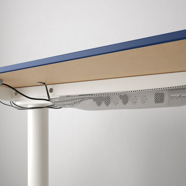 Угловой письменный стол прав/трансф, линолеум синий-белый 160x110 см IKEA BEKANT БЕКАНТ 892.823.55 - фото 6