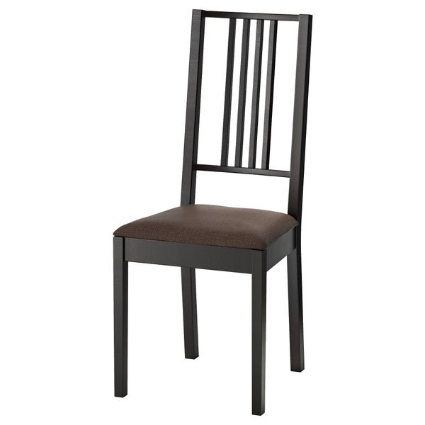 Стул БЁРЬЕ, коричнево-чёрный, Шифтебу коричневый - фото 1