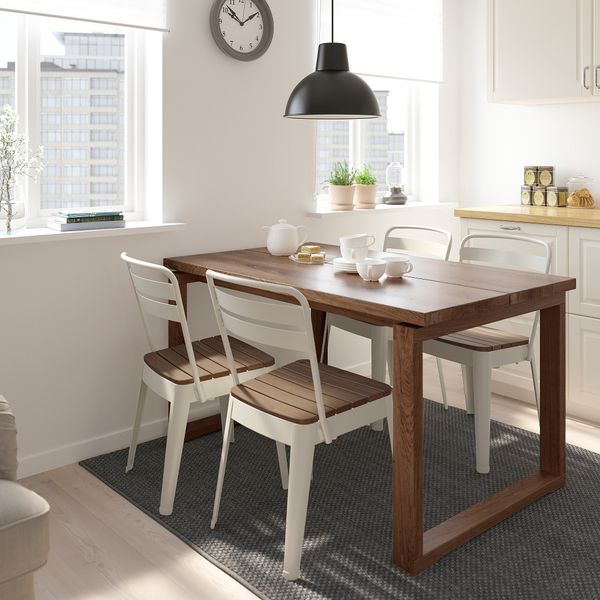 Стол и 4 стула, 140x85 cm IKEA NORRMANSÖ НОРРМАНСЁ, MÖRBYLÅNGA МОРБИЛОНГА 994.261.36 - фото 3