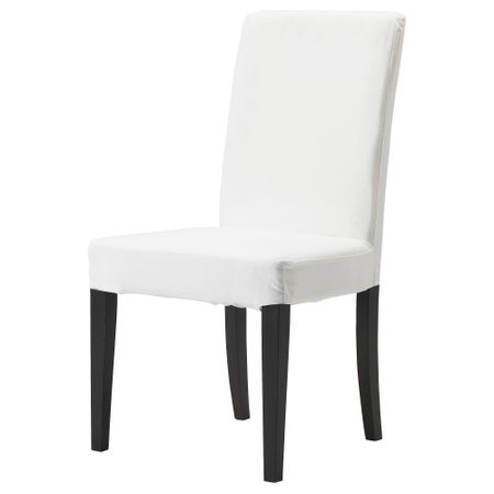 Стул ХЕНРИКСДАЛЬ, коричнево-чёрный, Гобо белый