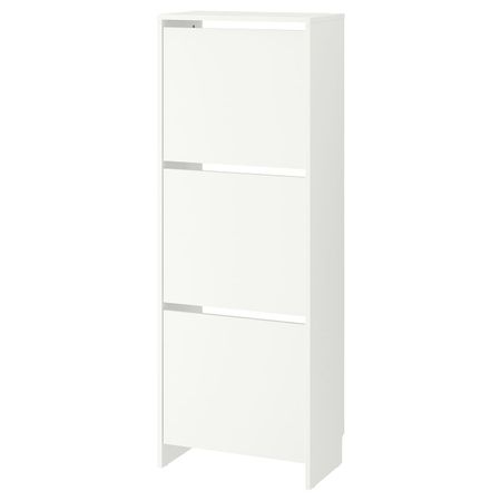 Галошница, 3 отделения, белый 49x28x135 см IKEA BISSA БИССА 803.251.23