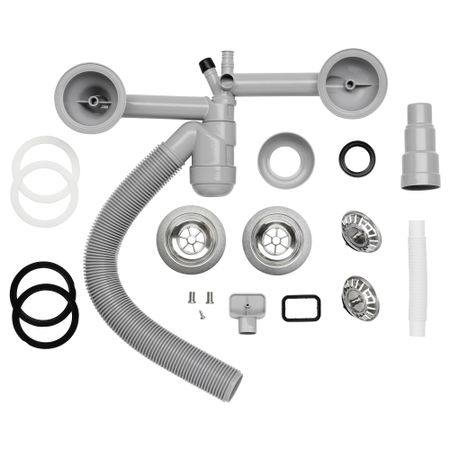 Выпускной сифон для двойной мойки АТЛАНТ