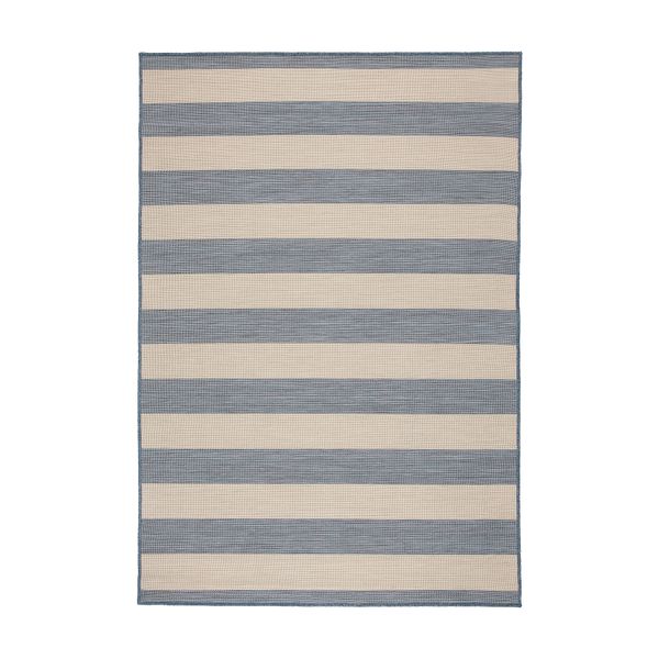 Ковер безворсовый, для дома, улицы, бежевый, голубой, 133x195 см IKEA VRENSTED ВРЕНСТЕД 204.951.99 - фото 1