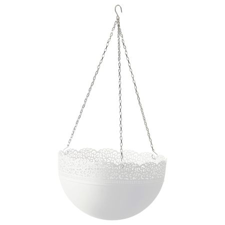 Кашпо подвесное, для/дома/улицы, белый 30 см IKEA СКУРАР 203.872.32