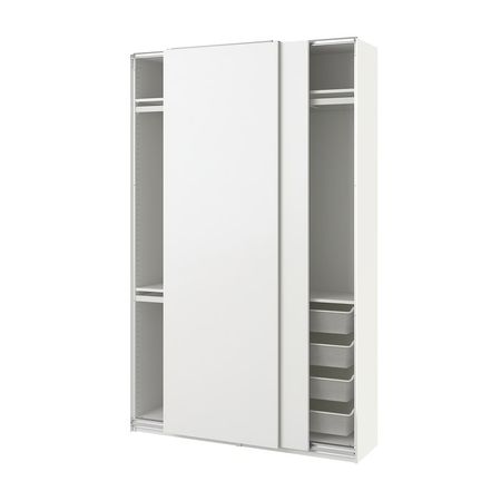 PAX / HASVIK Гардероб, комбинация - белый/белый 150x43x236 см