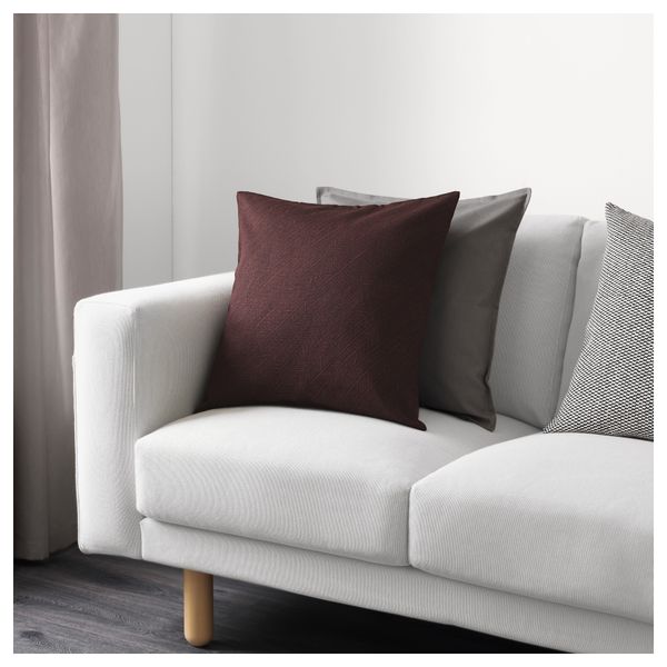 Чехол на подушку ЮППЕРЛИГ, темно-красный, в полоску (50x50 см) - схема-чертеж с размерами