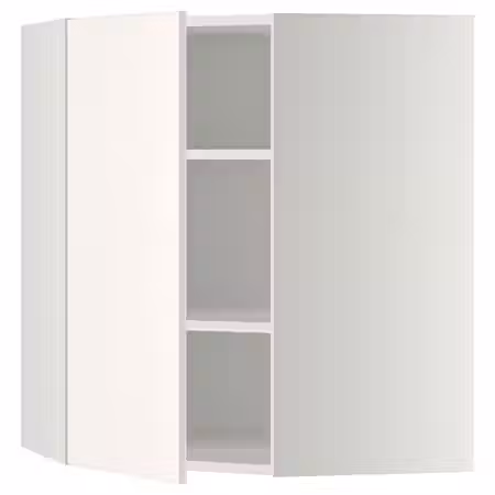 METOD Угловой навесной шкаф с полками - белый/Veddinge белый 68x80 см