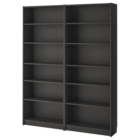 Стеллаж, 160x28x202 см, черно-коричневый IKEA BILLY БИЛЛИ 190.204.75