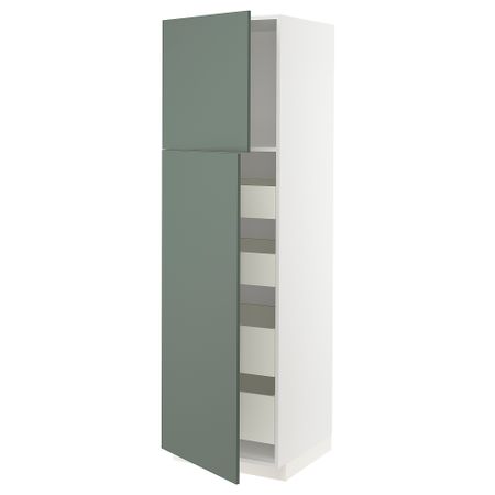 Высокий шкаф, 2 дверцы, 4 ящика, 60x60x200 cm IKEA METOD МЕТОД, MAXIMERA МАКСИМЕРА 594.693.78
