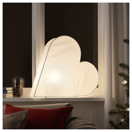 Украшение для стола СТРОЛА, сердце, белый (50 см)