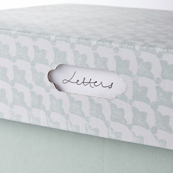 Коробка с крышкой, серо-зеленый белый/бумага 33x23x15 см IKEA HYVENS ХЮВЕНС 204.579.13 - фото 2