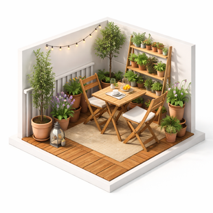 Балкон и сад