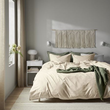 ÄNGSLILJA Пододеяльник и наволочка - неокрашенный 150x200/50x60 см