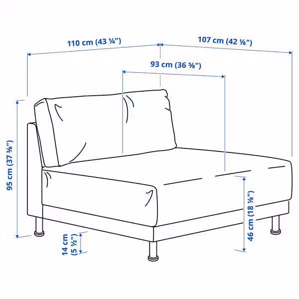IKEA, дополнительный ракурс - схема-чертеж с размерами