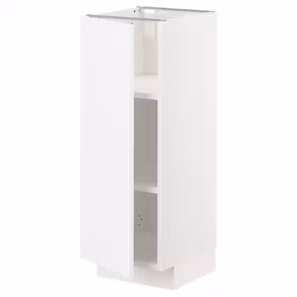 METOD Напольный шкаф с полками - белый/Veddinge белый 30x37 см - фото 1