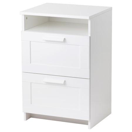 Комод с 2 ящиками БРИМНЭС, белый (50x77 см)