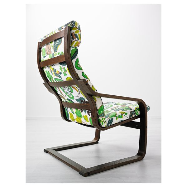 Кресло ПОЭНГ, коричневый, Симмарп зеленый - фото 3