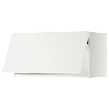 Горизонтальный навесной шкаф МЕТОД, белый, Хэггеби белый