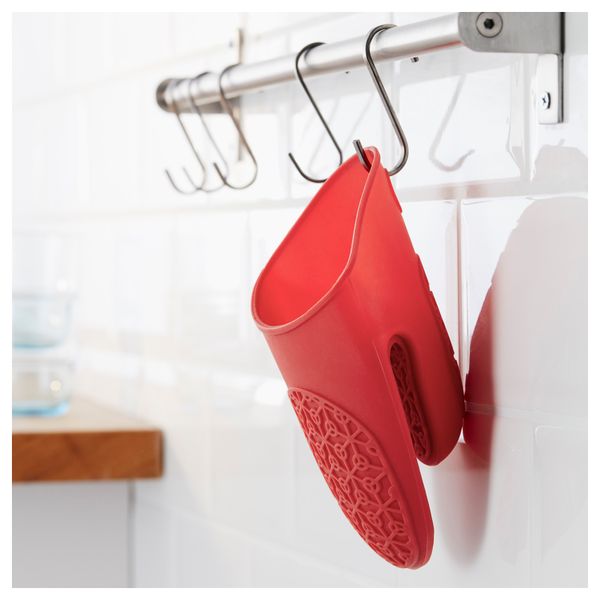 Варежка-прихватка СТИН, красный (20 см) - схема-чертеж с размерами