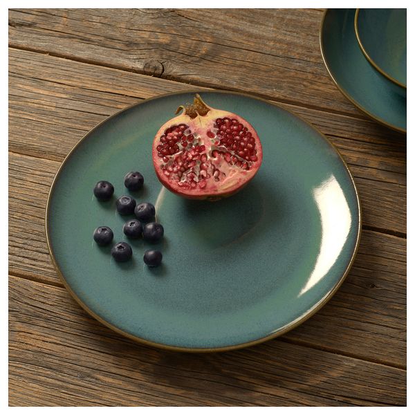 Тарелка, полированный зеленый, 26 см IKEA FÄRGKLAR ФЭРГКЛАР 205.864.39 - схема-чертеж с размерами