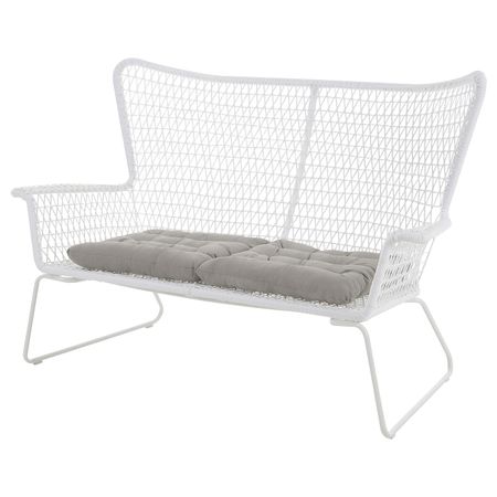 2-местный модульный диван, садовый, белый/Куддарна серый 146 см IKEA HÖGSTEN ХЭГСТЕН 094.366.20