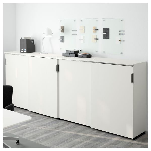 Комбинация для хранения с раздвижной дверцами ГАЛАНТ, белый (320x120 см) - фото 3