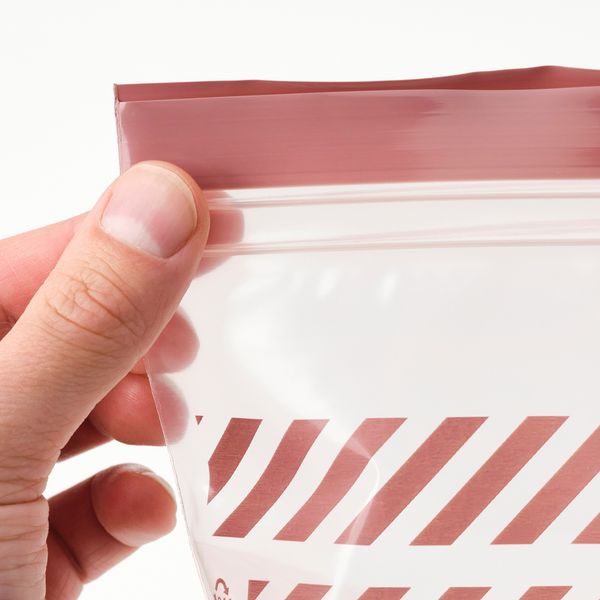 Пакет закрывающийся, 0.3 л, в полоску, красный, коричневый IKEA ISTAD ИСТАД 405.647.52 - фото 4