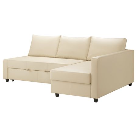 Угловой диван-кровать с отделением для/хран, Бумстад бежевый IKEA FRIHETEN ФРИХЕТЭН 704.488.98