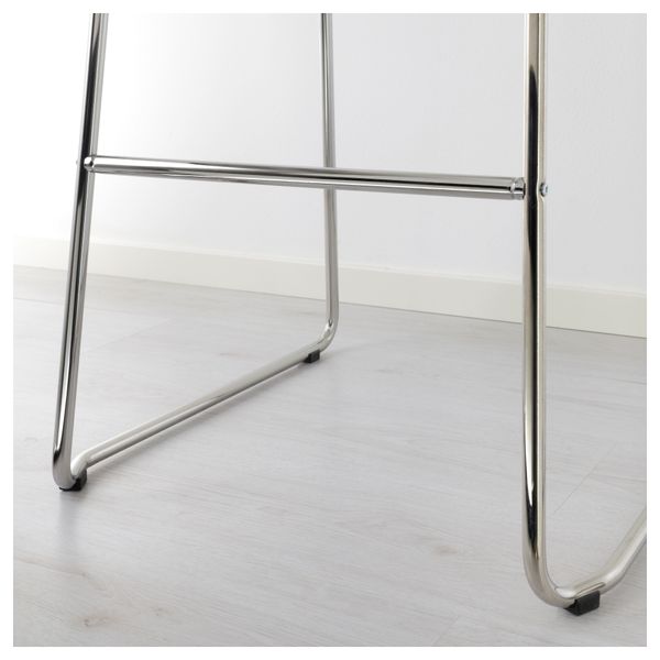 Табурет барный ГЛЕН, черный, хромированный (77 см) - фото 8