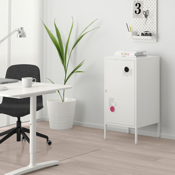 Комбинация для хранения с дверцами, белый, 45x47x92 см IKEA HÄLLAN ХЭЛЛАН 192.913.15 - фото 4