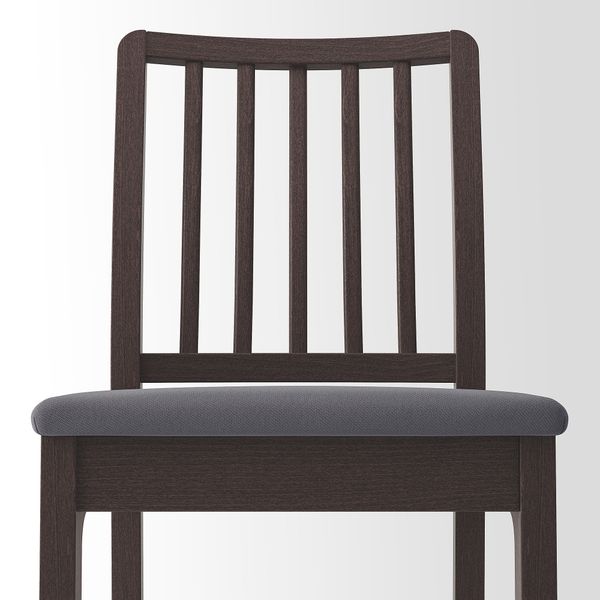 Стул барный, 75 см, темно-коричневый, Hakebo темно-серый IKEA EKEDALEN ЛЕН ЭКЕДАЛЕН 494.294.44 - фото 3