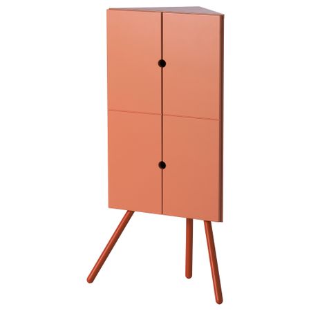 Шкаф угловой ИКЕА ПС 2014, розовый (52x110 см)