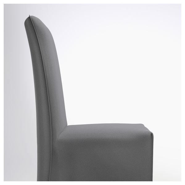 Стул с длинным чехлом ХЕНРИКСДАЛЬ, темно-коричневый, Рисане серый - схема-чертеж с размерами