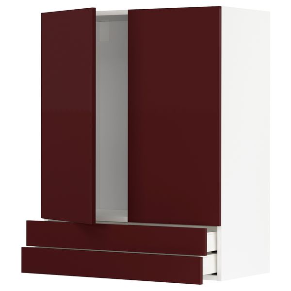 Навесной шкаф, 2 дверцы, 2 ящика, 80x100 cm IKEA METOD МЕТОД, MAXIMERA МАКСИМЕРА 094.615.82 - фото 1