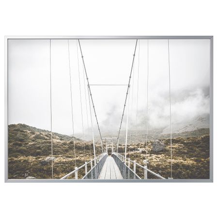 Картина с рамой, Другая сторона моста, цвет алюминия, 200x140 см IKEA BJÖRKSTA БЬЁРКСТА 494.716.35