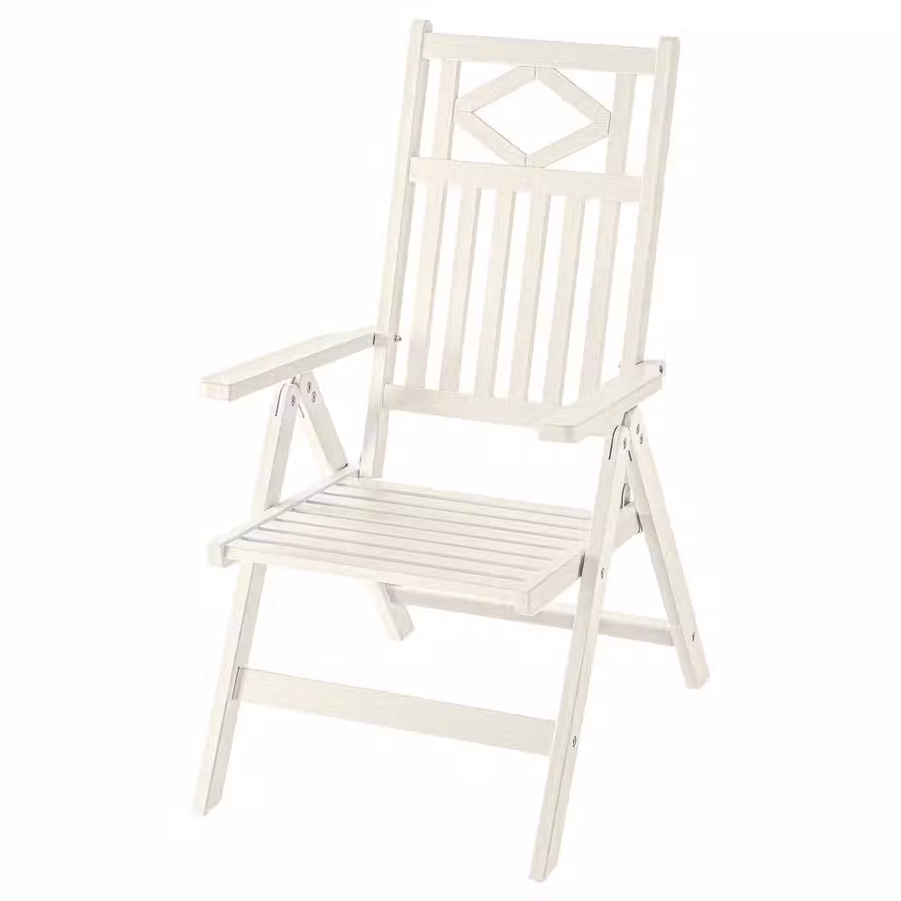 BONDHOLMEN Садовое кресло/регулируемая спинка - белый/бежевый - фото 1