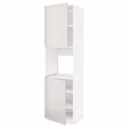 METOD Высок шкаф д/духовки/2дверцы/полки