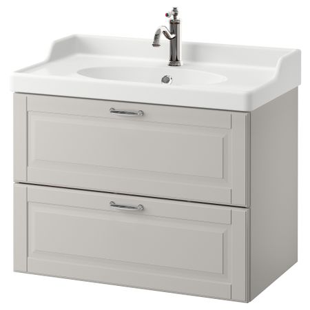 Шкаф для раковины с 2 ящиками, 82x49x68 cm IKEA GODMORGON ГОДМОРГОН, RÄTTVIKEN РЭТТВИКЕН 692.933.74