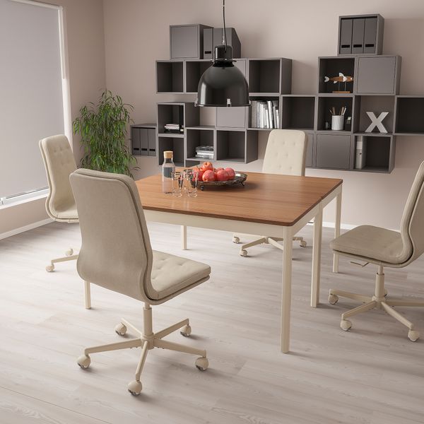 Конференц-стул, на колесиках, Naggen бежевый IKEA MULLFHATTEFJÄLL ХАТТЕФЬЕЛЛЬET МУЛЛЬФЬЕЛЛЕТ 004.724.91 - фото 6