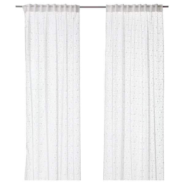 Гардины, 1 пара БЭКТИСТЕЛЬ, белый (145x300 см) - фото 1