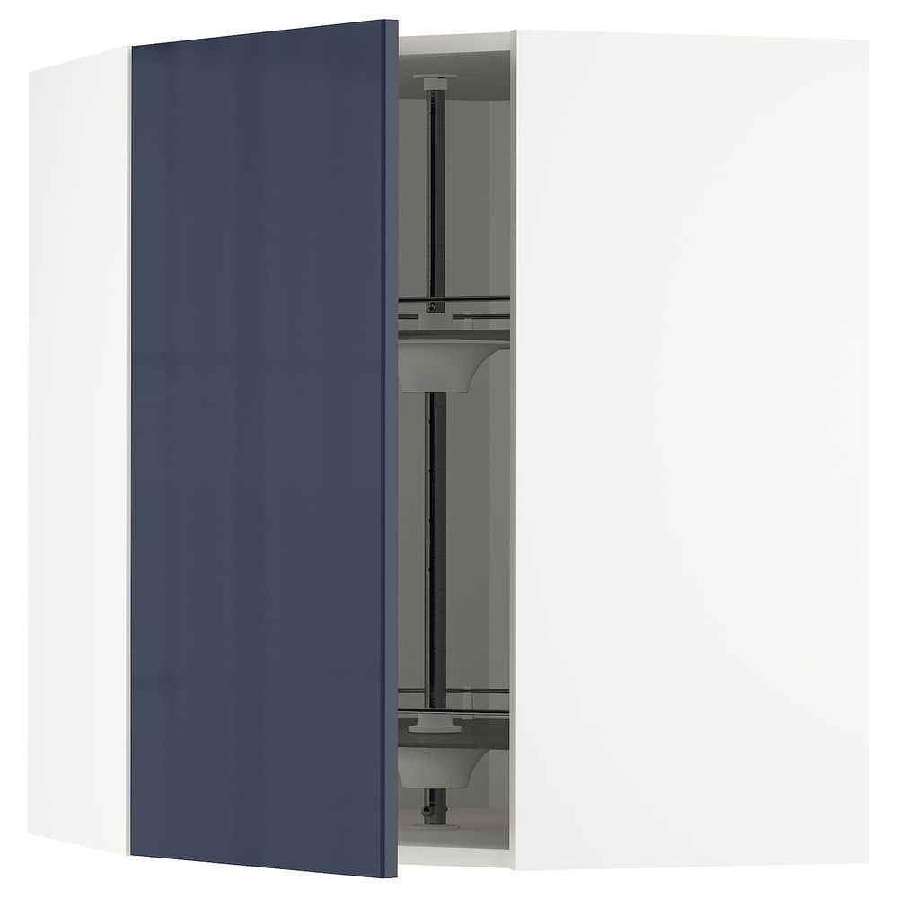 Угловой навесного шкаф с вращающейся секц, белый/Ерста черно-синий 68x80 см IKEA METOD МЕТОД 892.755.81 - схема-чертеж с размерами