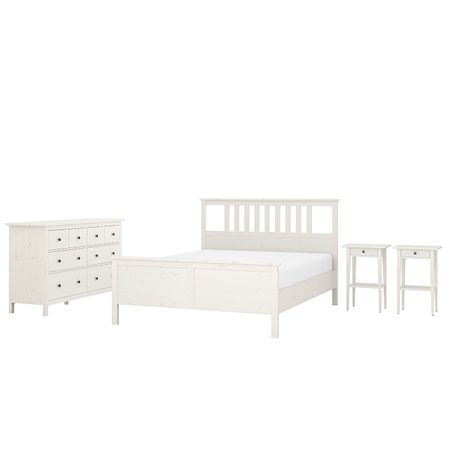 Комплект мебели для/спальни, 4 предм., белая морилка 160x200 см IKEA HEMNES ХЕМНЭС 394.879.86