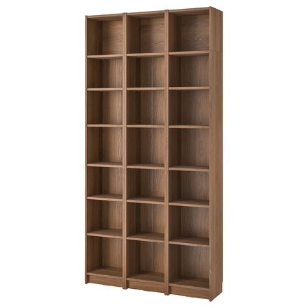 BILLY Стеллаж с дополнительными модулями - коричневый под грецкий орех 120x28x237 см