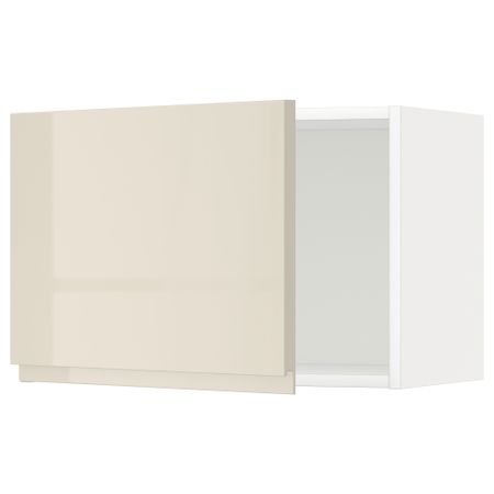 Навесной шкаф, белый, Voxtorp глянцевый светло-бежевый, 60x40 см IKEA METOD МЕТОД 994.678.10