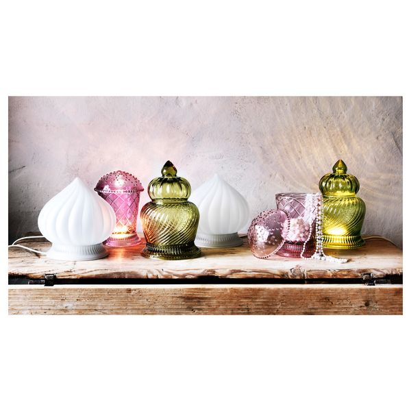 Настольная лампа, светодиодная ВОРБИ, зеленый (23 см) - схема-чертеж с размерами