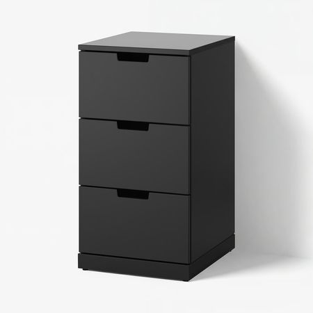 NORDLI Комод с 3 ящиками - антрацит 40x76 см